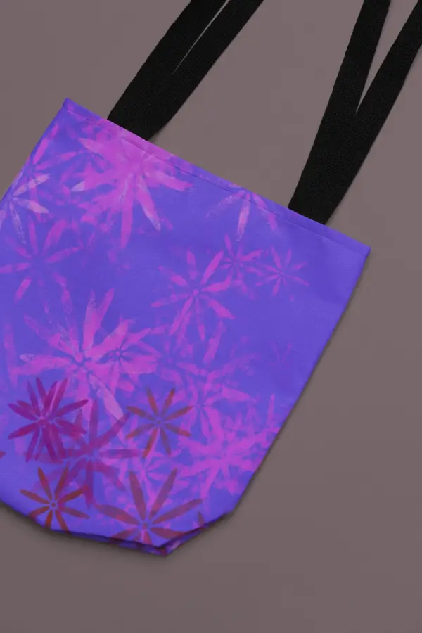 bloomy purple tote bag by aekey